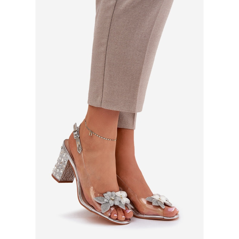 Wedding Bridal Silver Sandals 