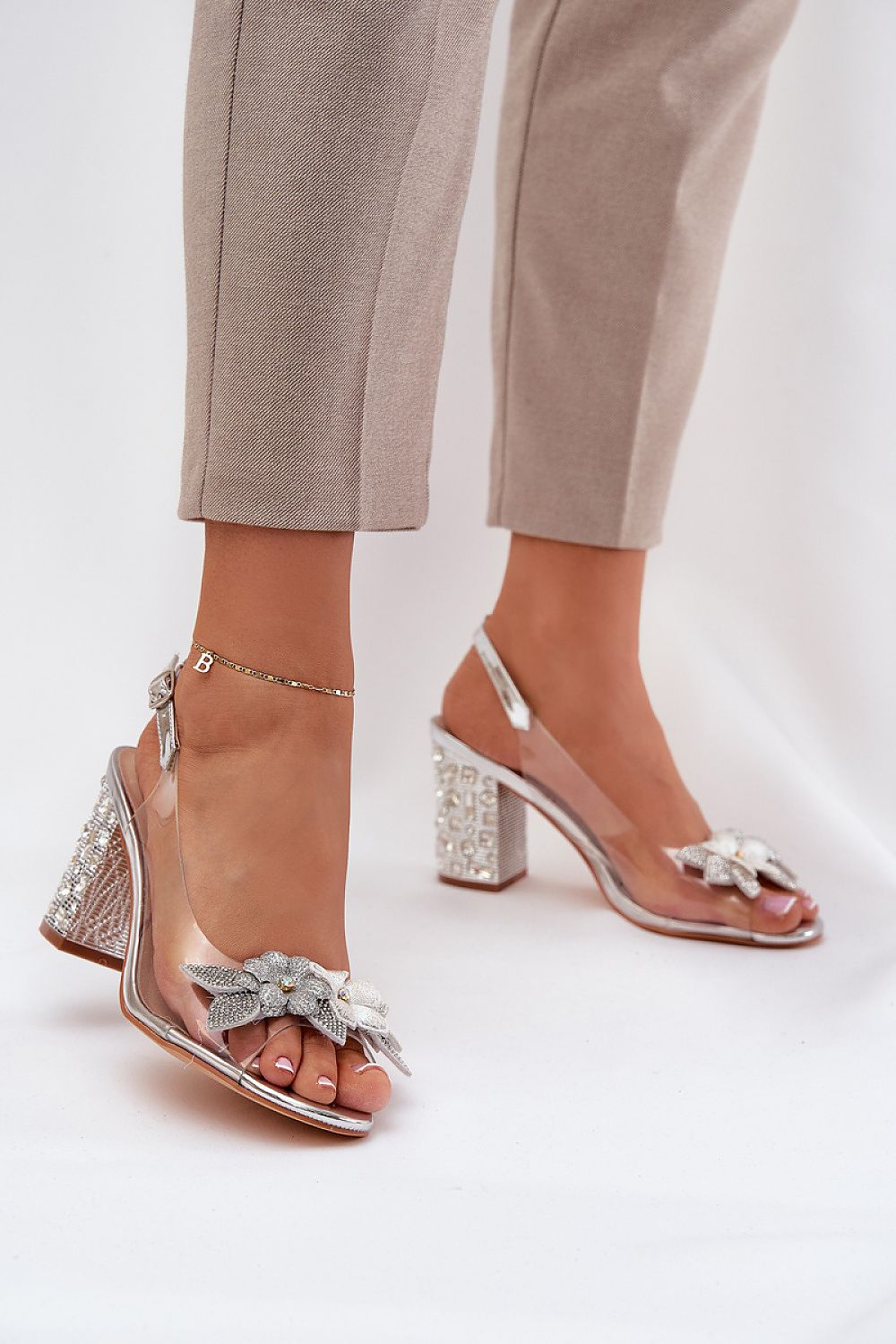 Sliver sandals 