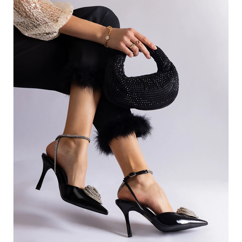 Black high heels for woman 